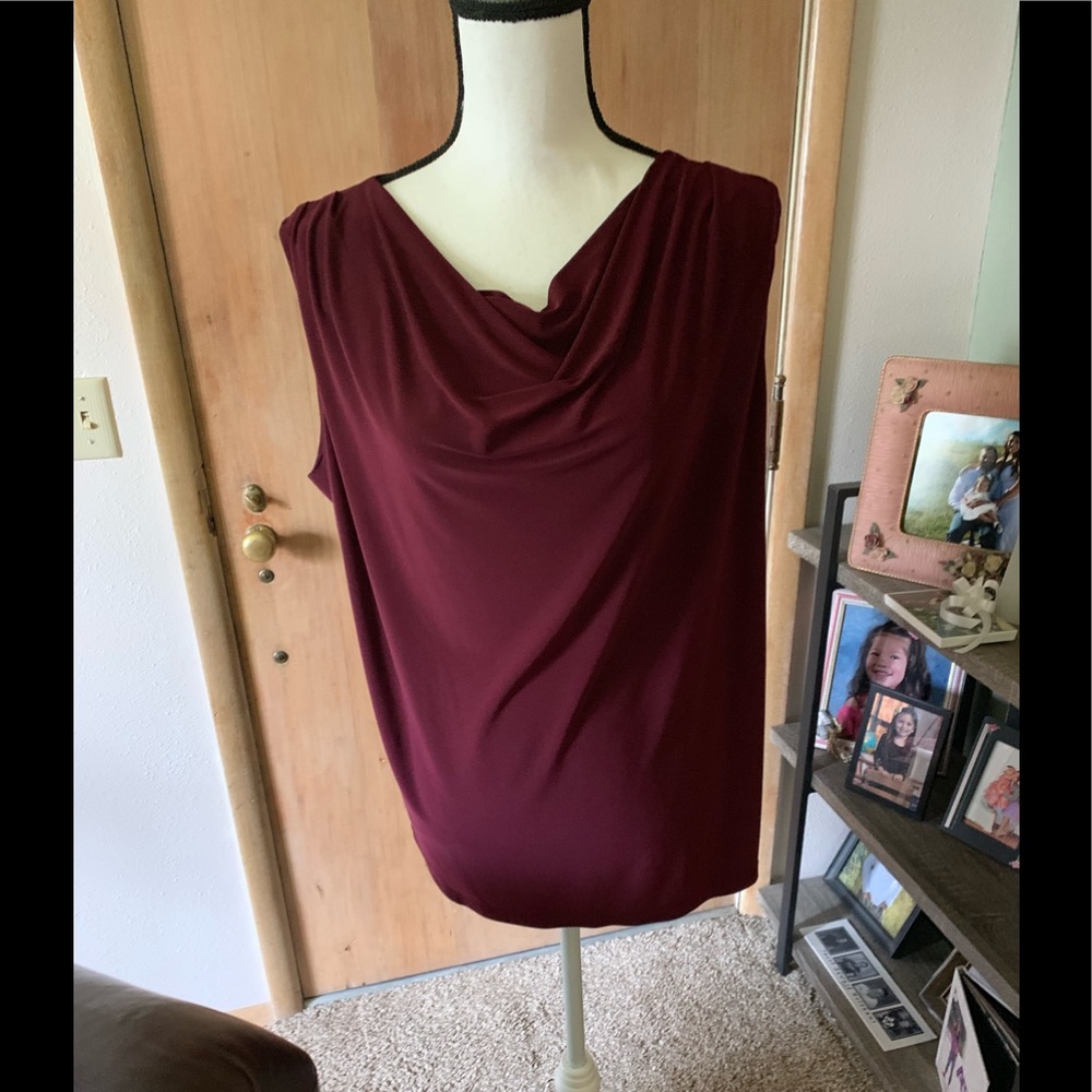 CJ Banks 1X maroon top